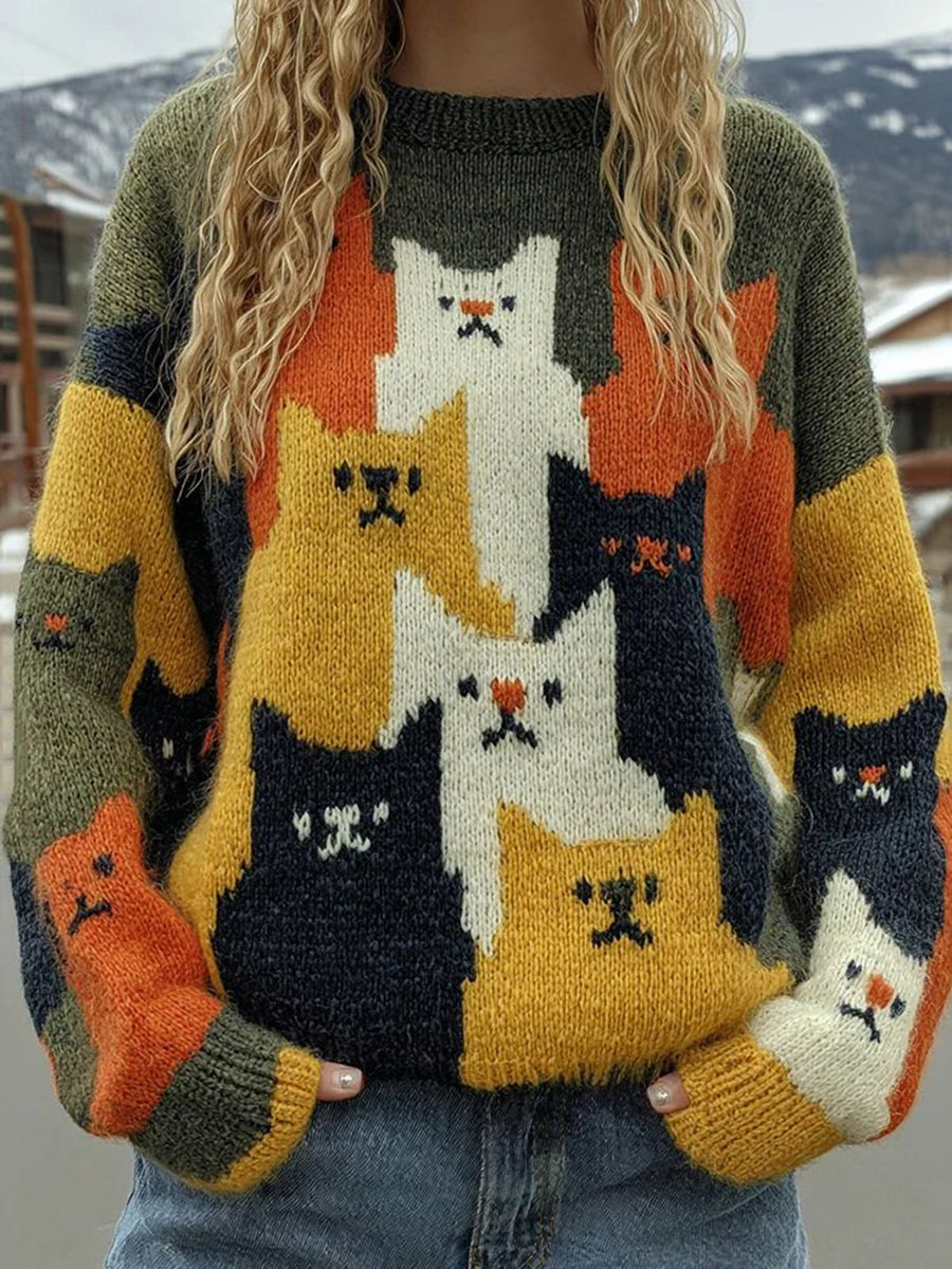 Women's Cat Knitted Sweater