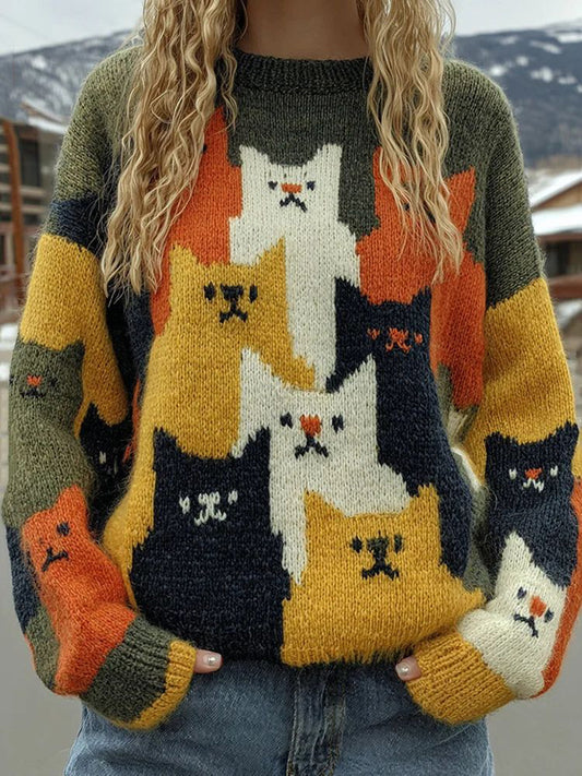 Women's Cat Knitted Sweater