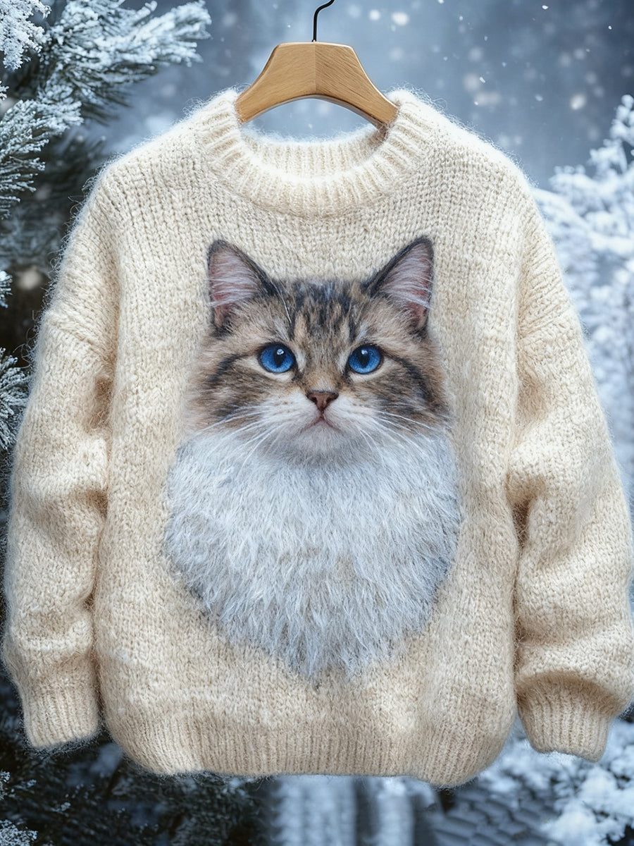 Women's Cat Knitted Sweater
