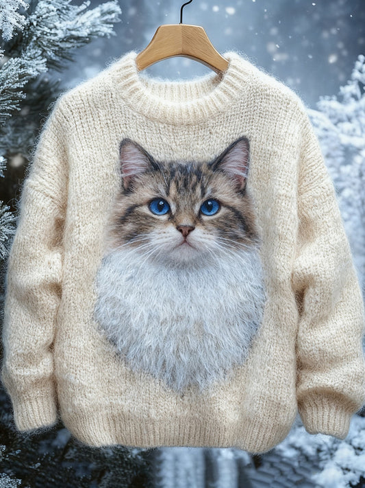 Women's Cat Knitted Sweater