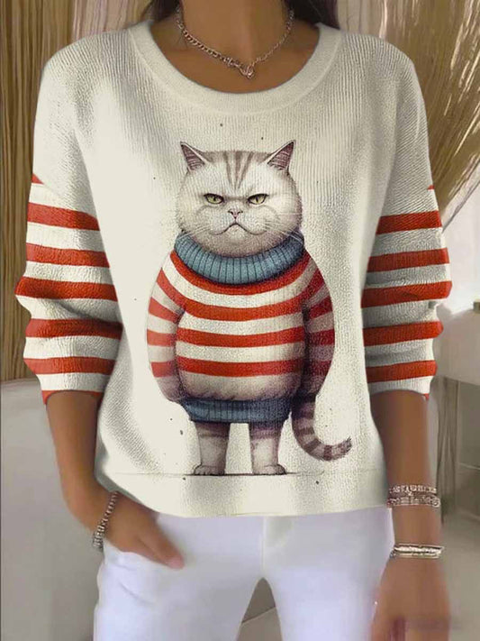 Women's Cat Knitted Sweater