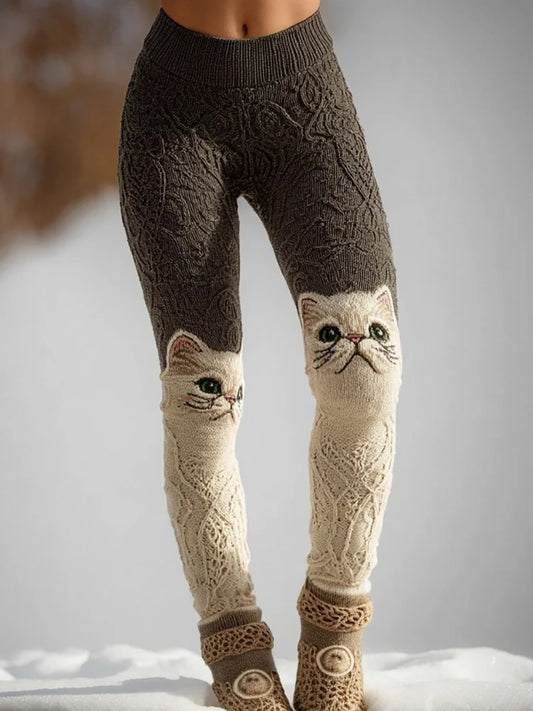 Women's Cat Art Print bottoms