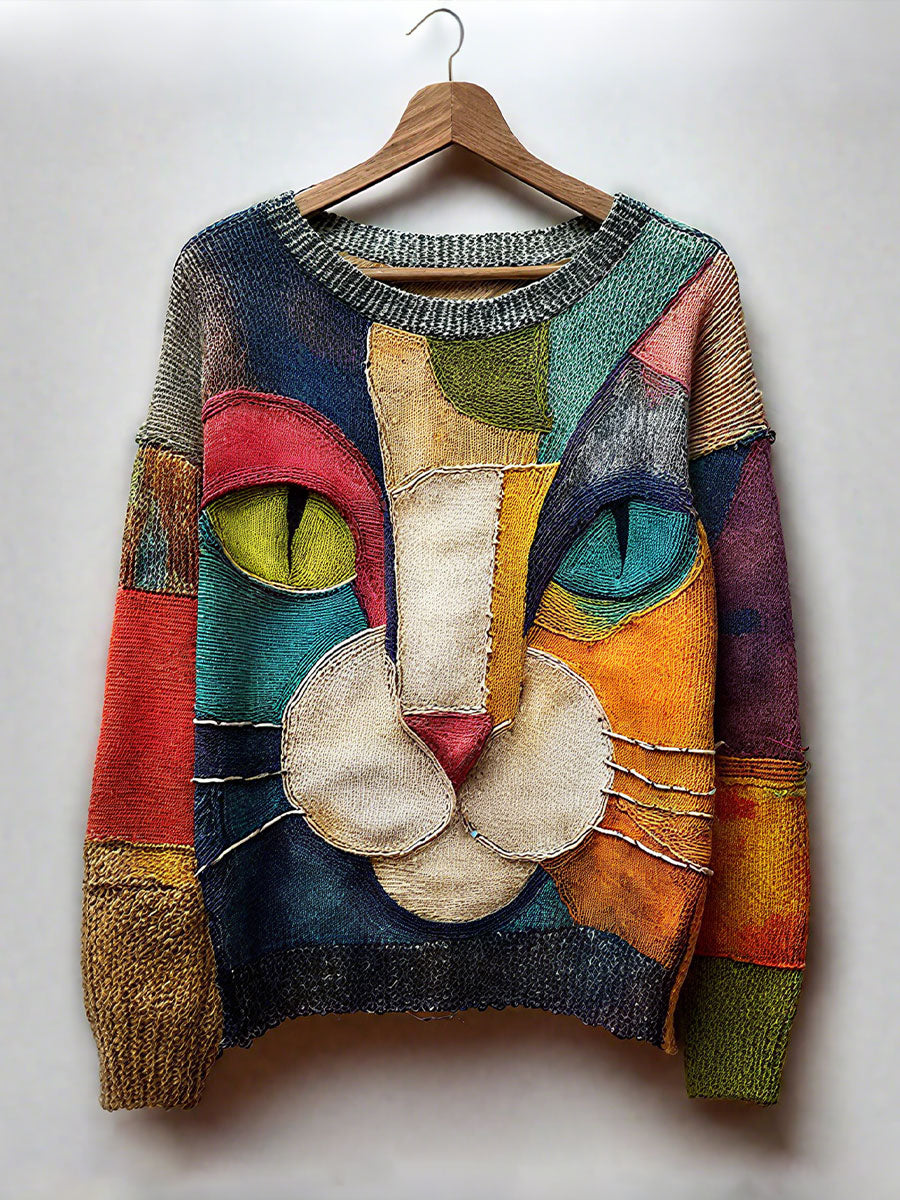 Women's Fashion Art Cat tops