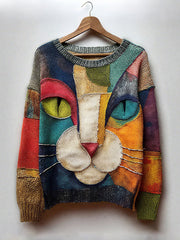 Women's Fashion Art Cat tops