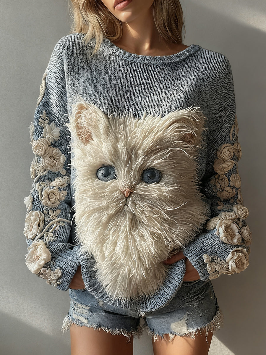 Women's Cat Knitted Sweater