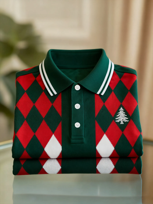 Men's Christmas Art Business Style Printed CasuaL Tops