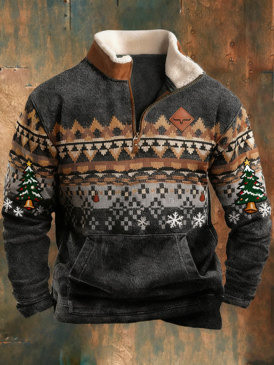 Men's Retro Christmas Printed Sweatshirt