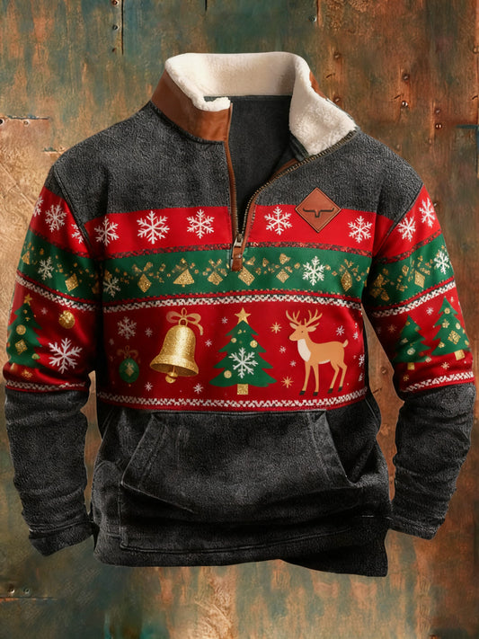 Men's Retro Christmas Printed Sweatshirt