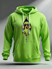 Men's Funny Christmas Grinch Dachshund Print Casual Hoodie