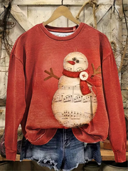 Women's Christmas snowman Regular Sweatshirt