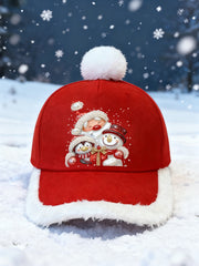 Unisex Christmas Plush Patchwork Hat