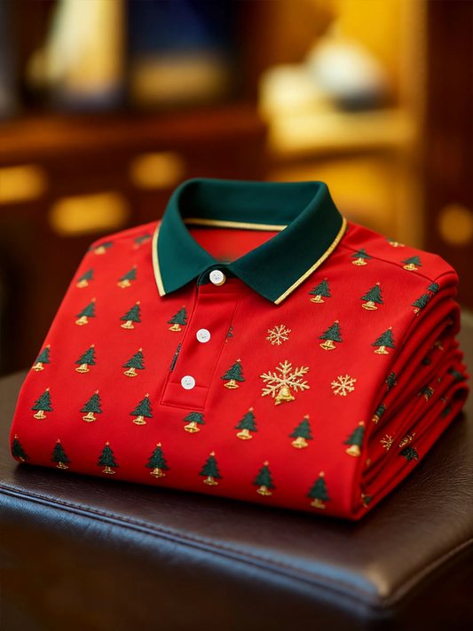 Men's Christmas Art Business Style Printed CasuaL Tops