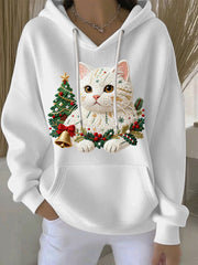 Women's Christmas Print Casual Hoodie