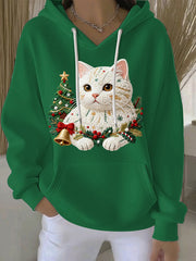 Women's Christmas Print Casual Hoodie