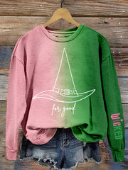 Women's Movie-Inspired For Good Embroidered Contrast Sweatshirt