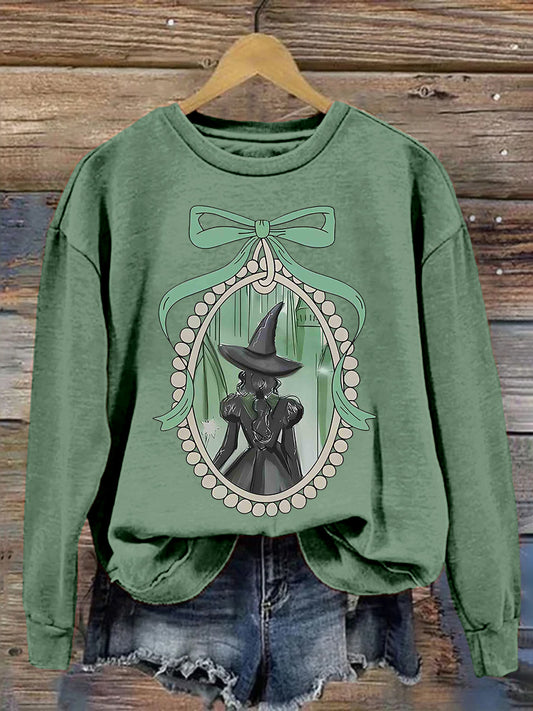 Women's Movie Inspired Pink & Green Print Sweatshirt