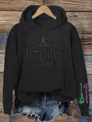 Women's Movie Inspired Embroidered Washed Hoodie