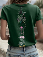 Women's Movie-Inspired Glasses Print T-Shirt