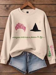 Women's Everyone Deserves A Chance To Fly Print Sweatshirt