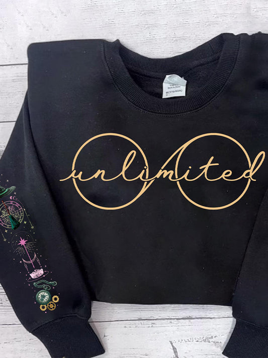 Women's Movie-Inspired Glasses Print Sweatshirt