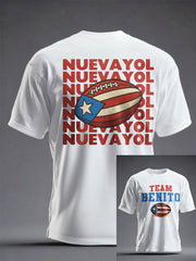 Unisex Bunny Football Music Lover Printed T-shirt