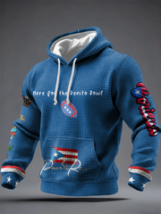 Men's Bunny Football Music Lover Printed Hoodie