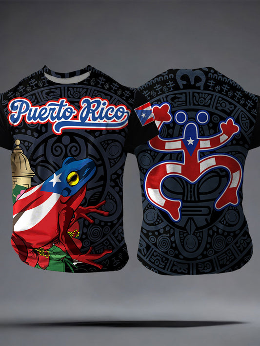Men's Puerto Rico Art Printed T-shirt