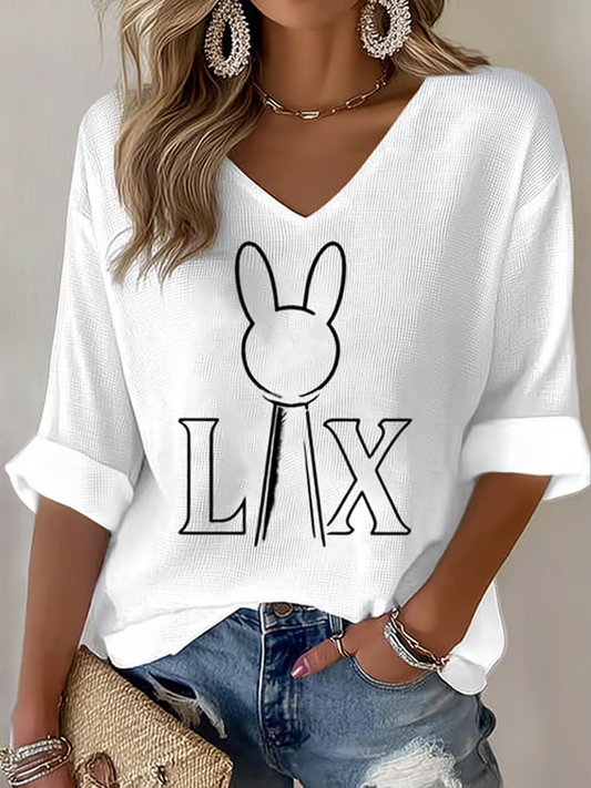 Women's Puerto Rico Print Waffle T-Shirt