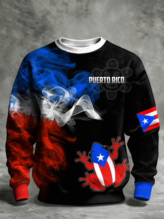 Unisex Puerto Rico Art Printed Sweatshirt