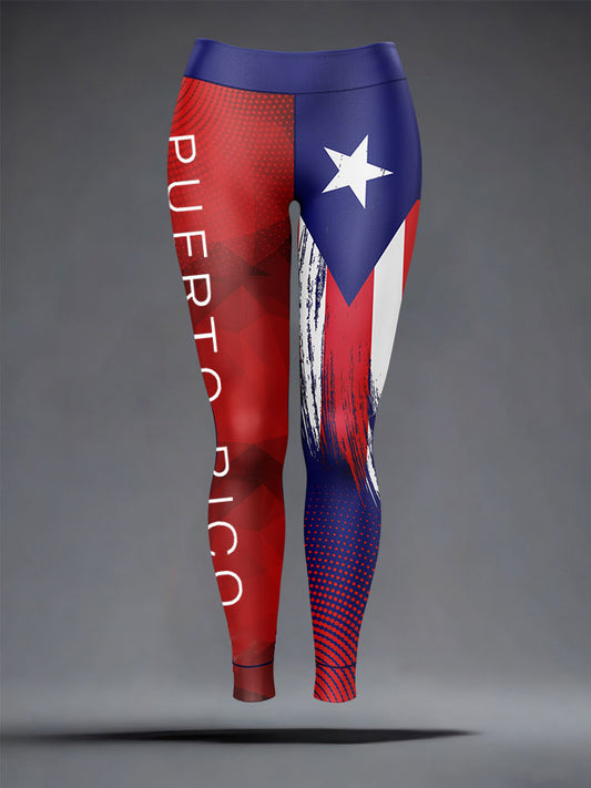 Women's Puerto Rico Art Printed Leggings