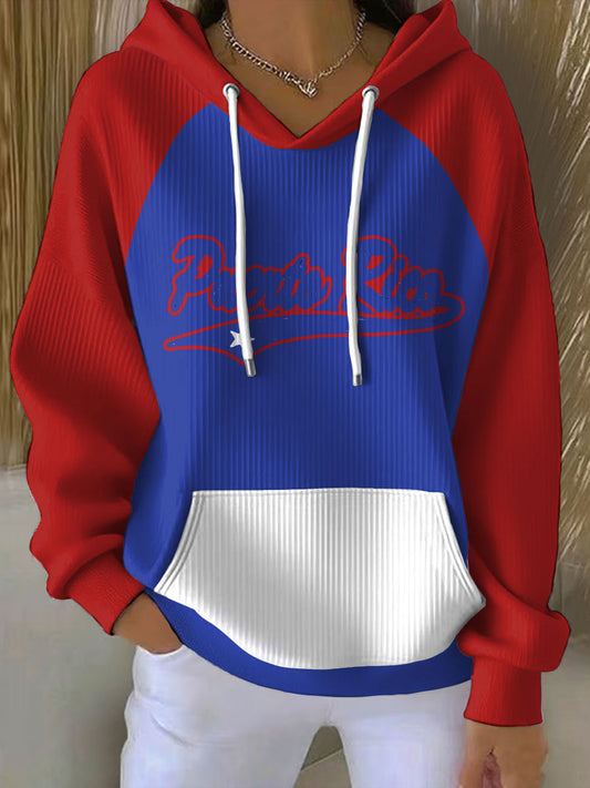 Women's Puerto Rico Art Printed Hoodie