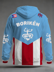 Men's Puerto Rico Oversized Drop-Shoulder Hoodie with Pockets