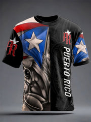 Unisex Puerto Rico Art Printed T-shirt