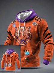 Men's Bunny Music Football Lover Tiger Printed Hoodie