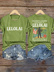 Women's Puerto Rico Printed Short-Sleeved T-Shirt