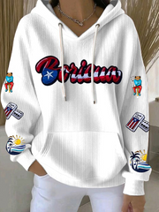 Women's Puerto Rico Print Casual Sweatshirt