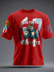 Unisex Bunny Football Music Lover Printed T-shirt