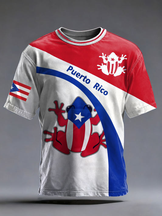 Men's Puerto Rico Coqui Frog-Designed short sleeves t-shirt