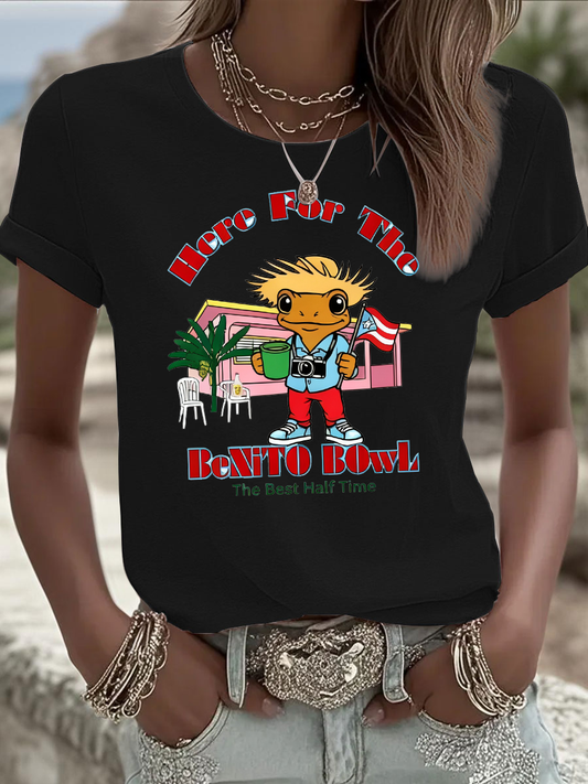 Women's Here For The Benito Bowl  Iron On Short Sleeve T-Shirt