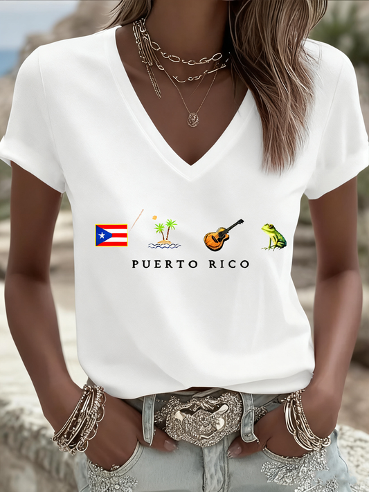 Women's Puerto Rico short-sleeved T-shirt