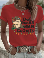 Women's Bunny Football Music Lover Printed T-shirt