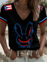 Women's Bad Bunny short-sleeved T-shirt
