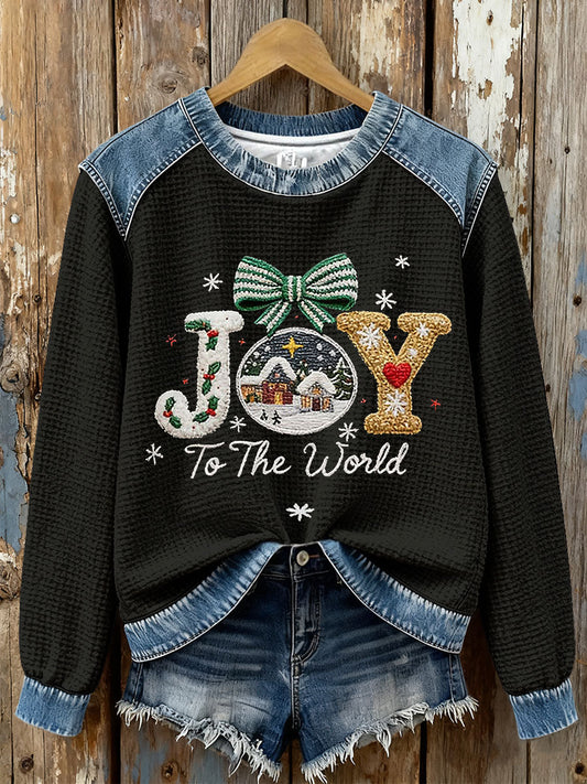 Women's Joy To The World Printed Casual Top