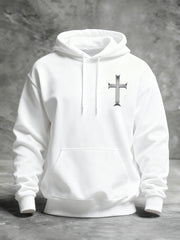 Men's Trained By The Corps Redeemed By The Cross Printed Casual Hoodie