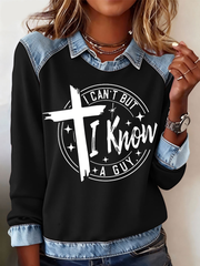 Women's I Can't But I Know A Guy Print Sweatshirt
