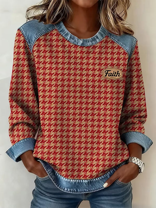 Women's Faith Print Casual Top