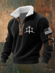 Men's Faith Cross Baggy Zip-up Hoodie