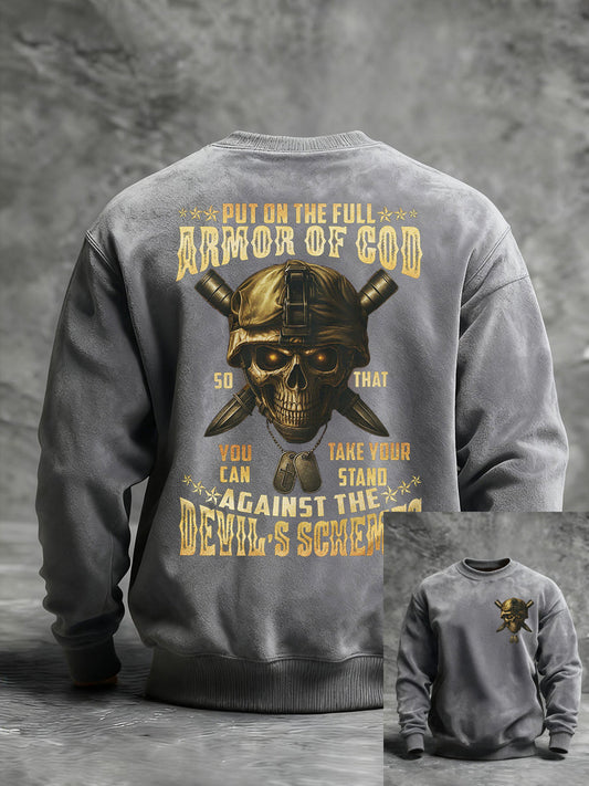Men's Put On The Full Armor Of God Printed Casual Sweatshirt