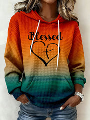 Women's Blessed Large-sized Hooded