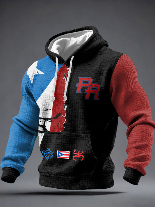 Men's Puerto Rico Art Printed Hoodie